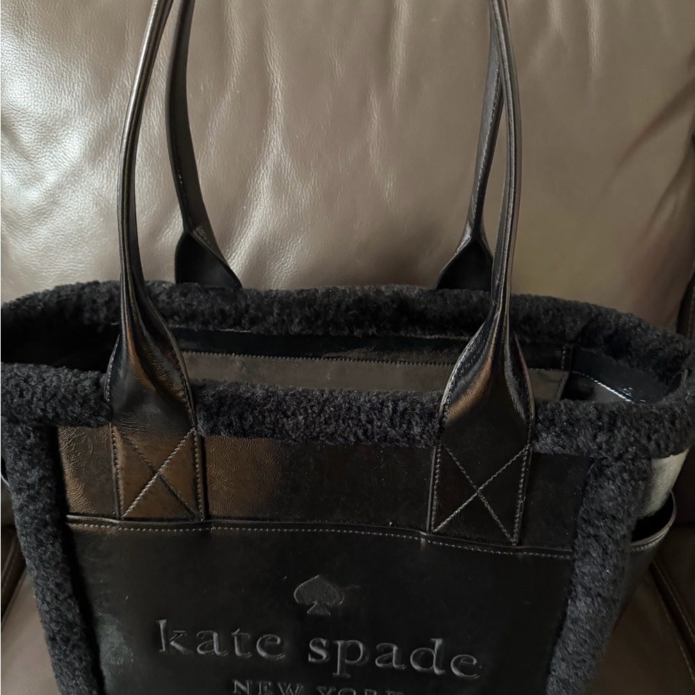 Kate Spade Jett Faux Shearling Tote Large Bag - Picture 7 of 8